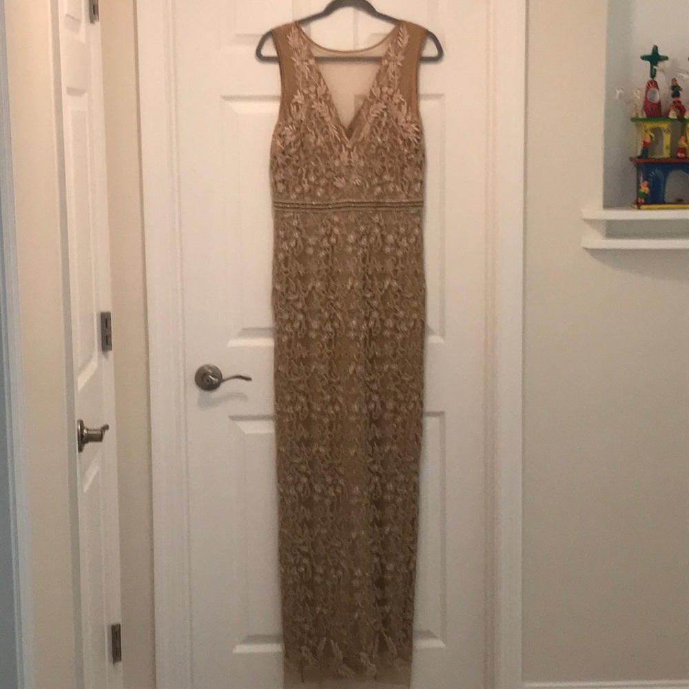 Nicole Miller Embroidered Tulle Gown - Picture 2 of 10